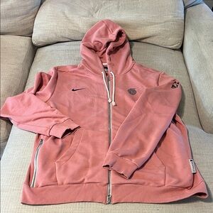 Nike NBA Authentic Standard Issue Coral Hoodie Jacket Portland Trail Blazers